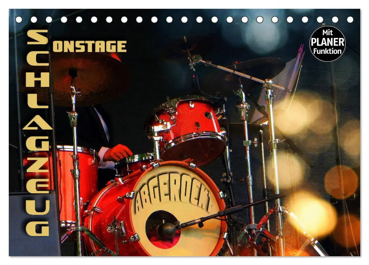 Cover: 9783457877425 | Schlagzeug onstage - "abgerockt" (Tischkalender 2026 DIN A5 quer),...