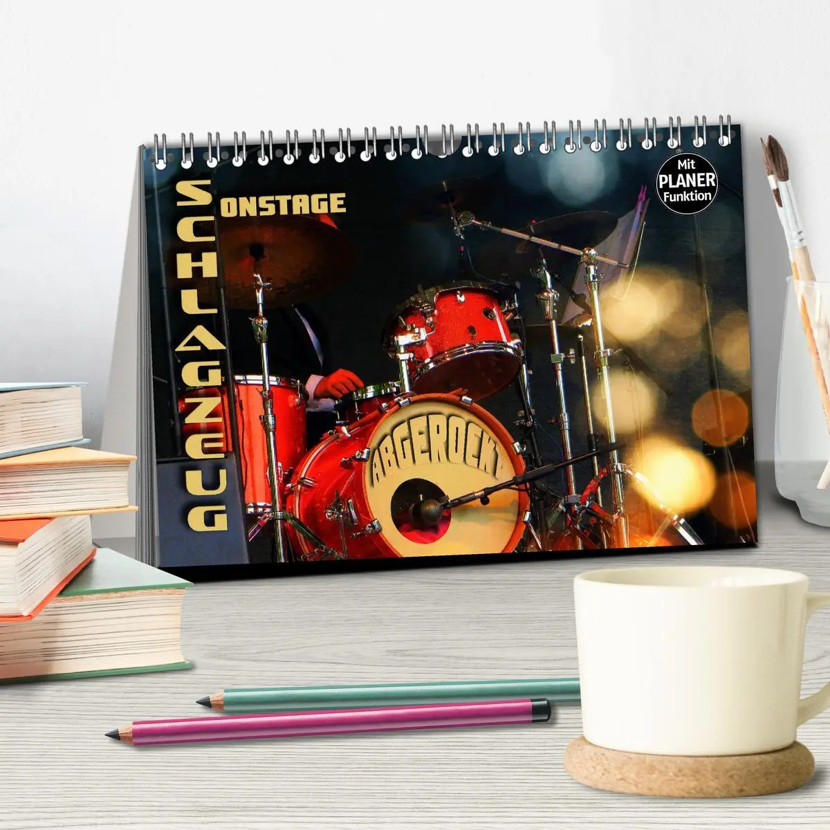 Bild: 9783457877425 | Schlagzeug onstage - "abgerockt" (Tischkalender 2026 DIN A5 quer),...