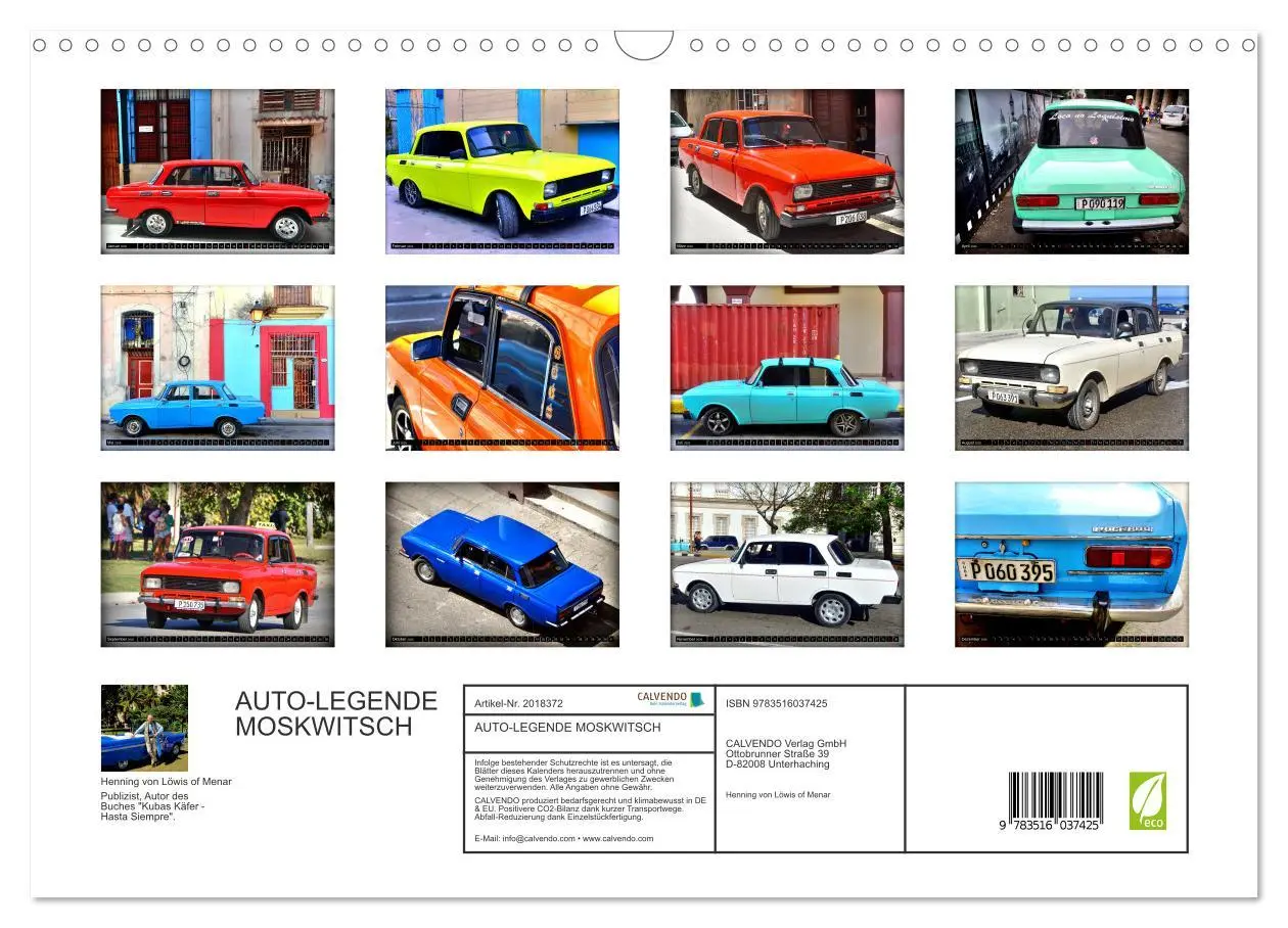 Bild: 9783516037425 | AUTO-LEGENDE MOSKWITSCH (Wandkalender 2026 DIN A3 quer), CALVENDO...