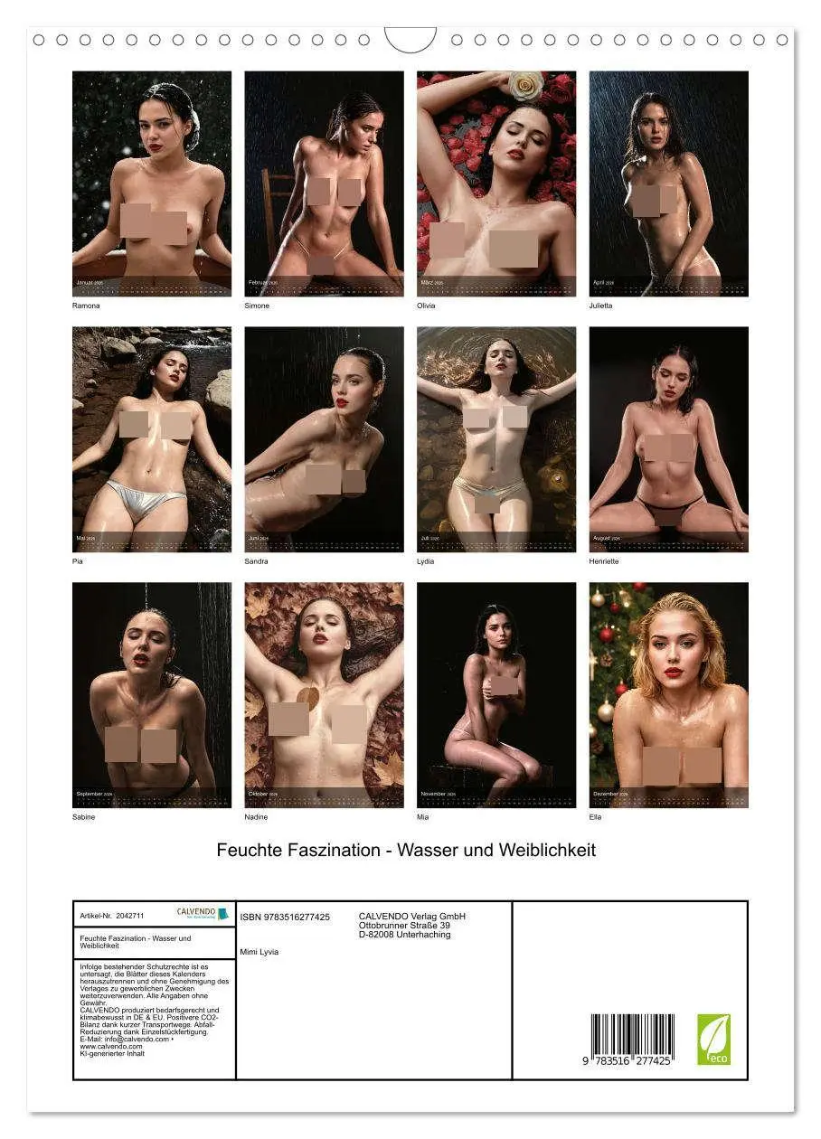 Bild: 9783516277425 | Feuchte Faszination - Wasser und Weiblichkeit (Wandkalender 2026...