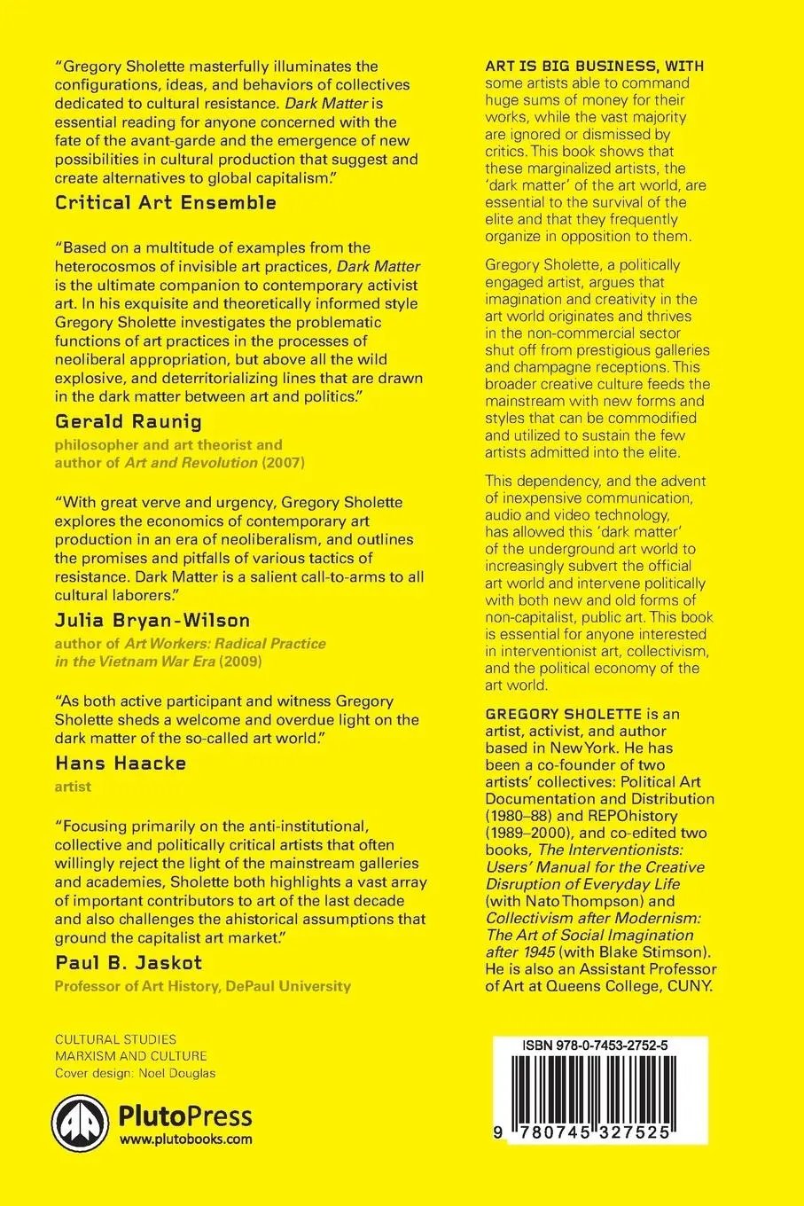 Rückseite: 9780745327525 | Dark Matter | Art And Politics In The Age Of Enterprise Culture | Buch