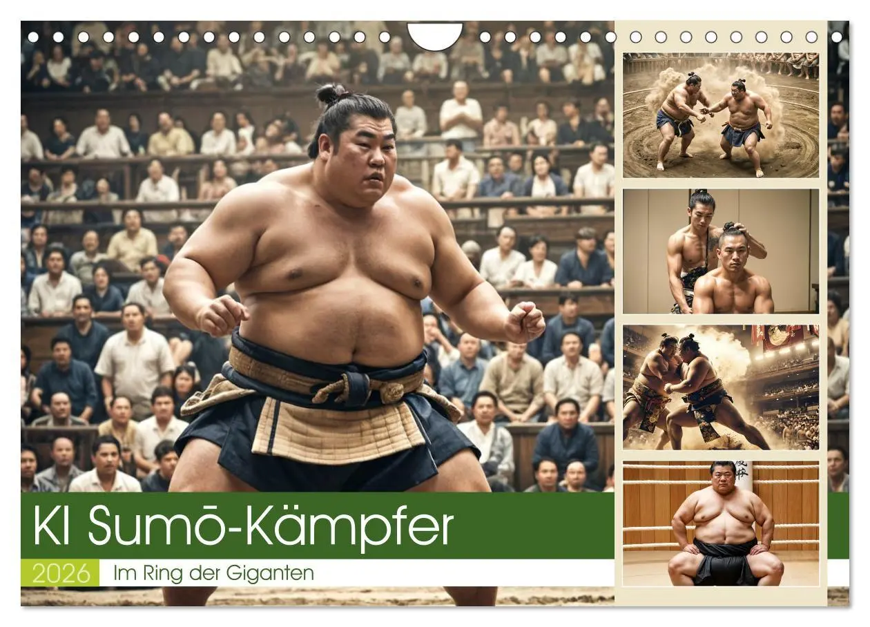 Cover: 9783457317525 | KI Sumo-Kämpfer Im Ring der Giganten (Wandkalender 2026 DIN A4...