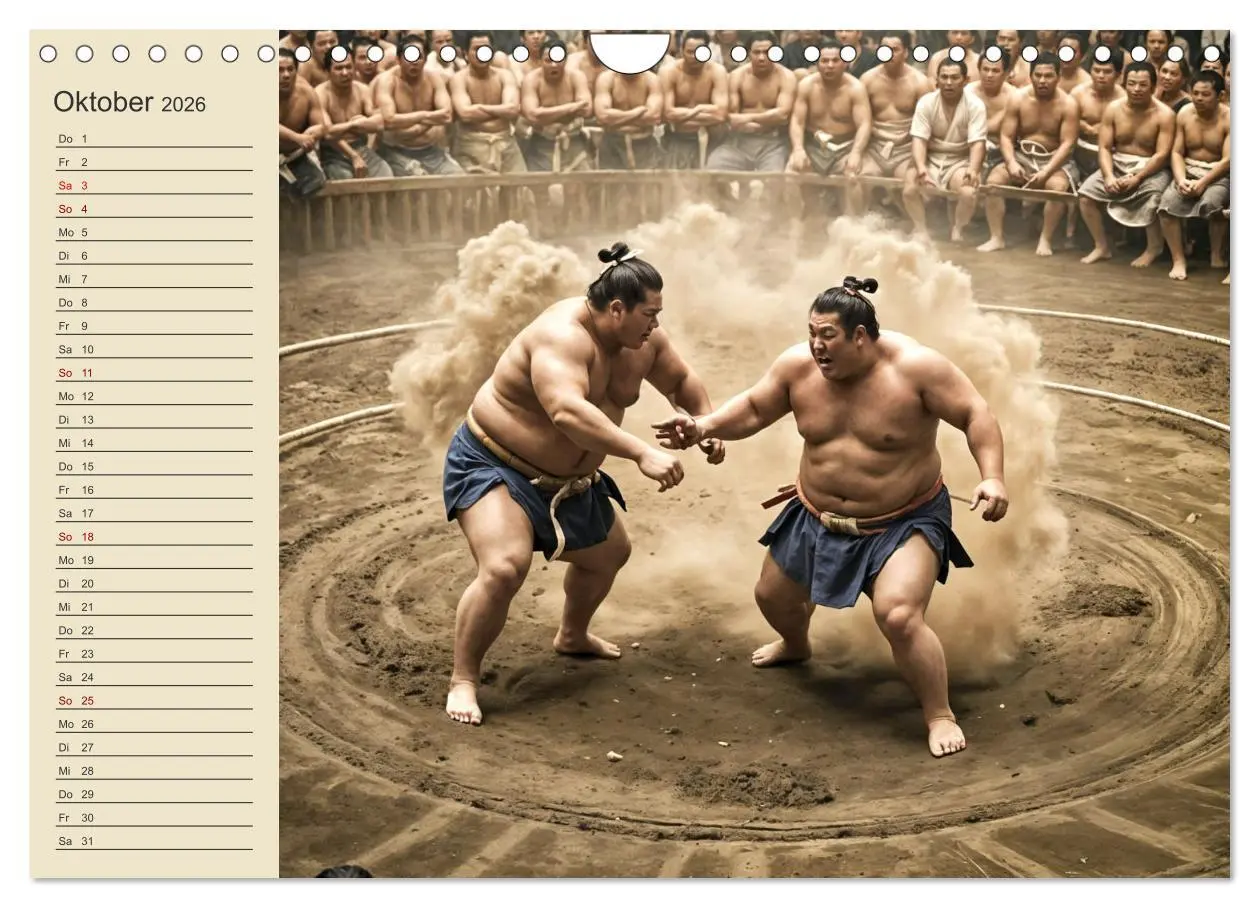 Bild: 9783457317525 | KI Sumo-Kämpfer Im Ring der Giganten (Wandkalender 2026 DIN A4...