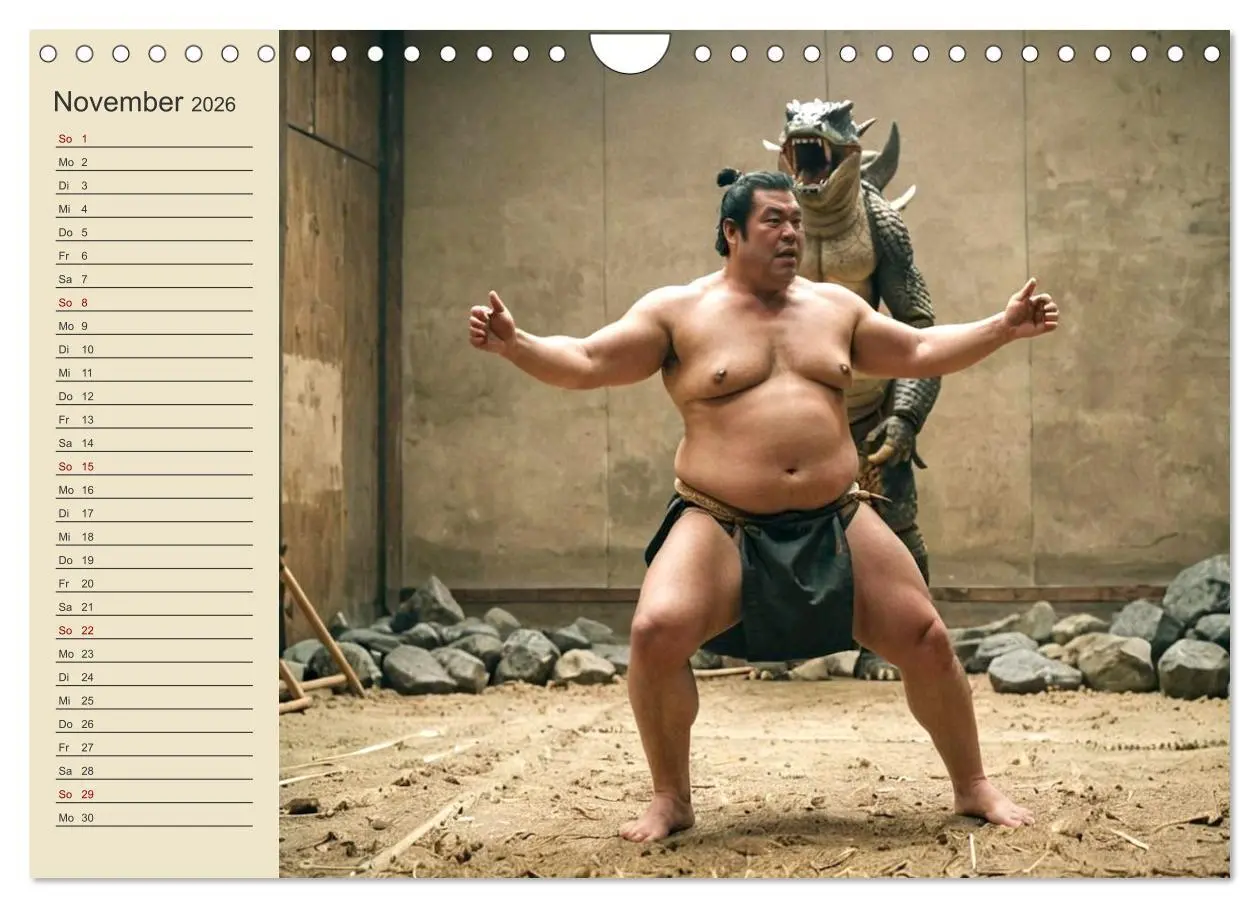 Bild: 9783457317525 | KI Sumo-Kämpfer Im Ring der Giganten (Wandkalender 2026 DIN A4...