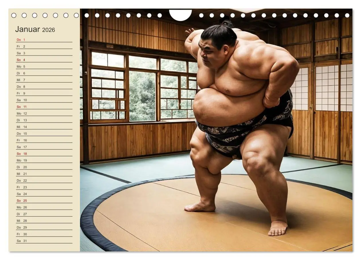 Bild: 9783457317525 | KI Sumo-Kämpfer Im Ring der Giganten (Wandkalender 2026 DIN A4...