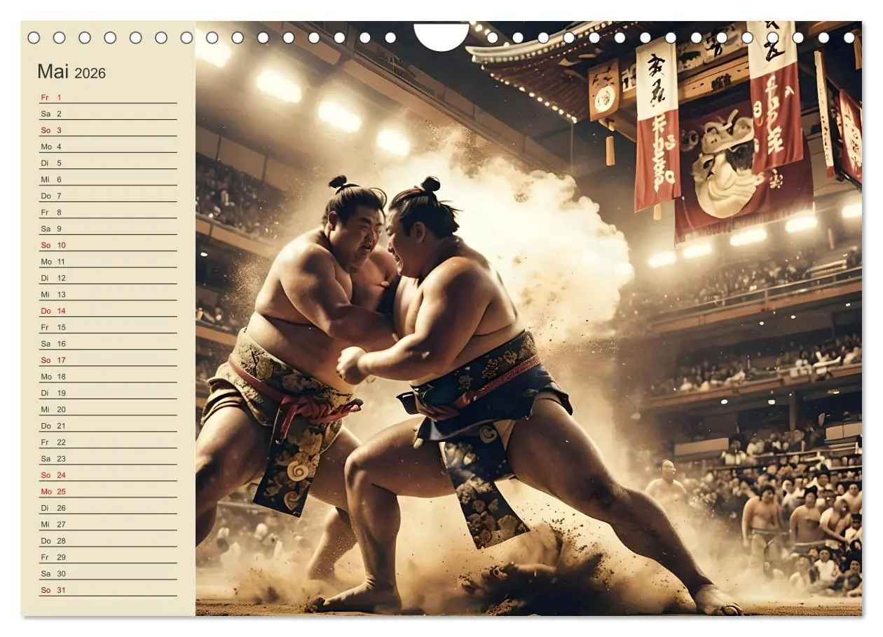 Bild: 9783457317525 | KI Sumo-Kämpfer Im Ring der Giganten (Wandkalender 2026 DIN A4...