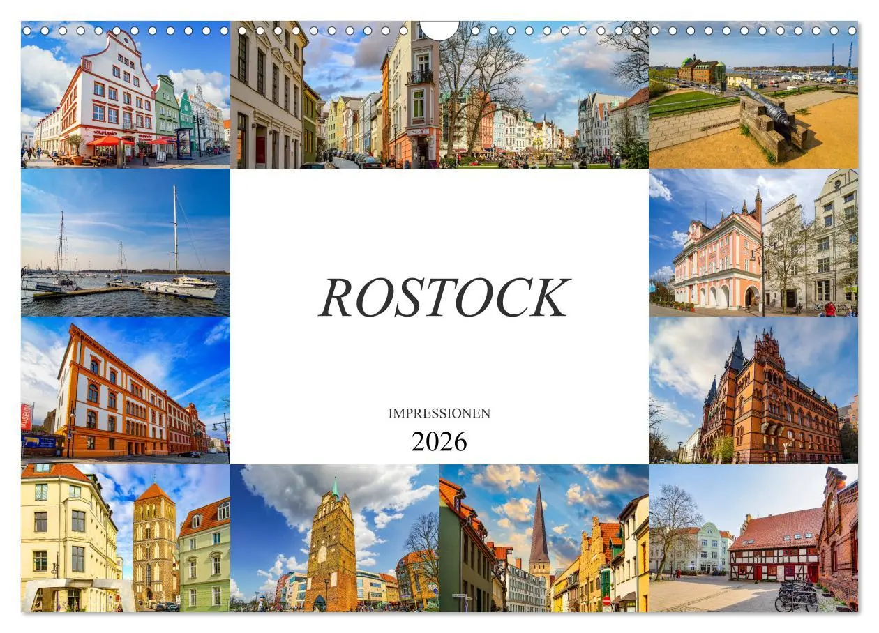 Cover: 9783457797525 | Rostock Impressionen (Wandkalender 2026 DIN A3 quer), CALVENDO...