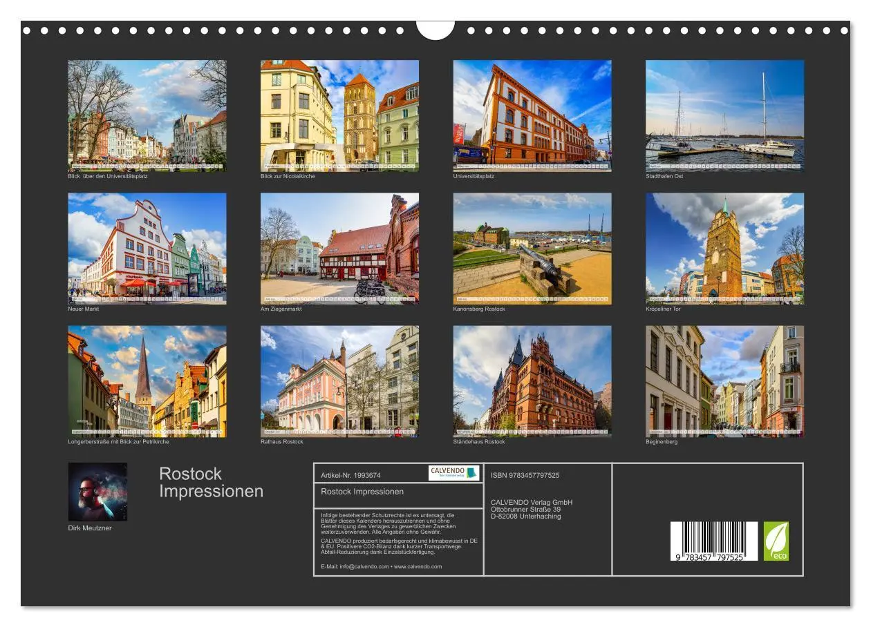 Bild: 9783457797525 | Rostock Impressionen (Wandkalender 2026 DIN A3 quer), CALVENDO...