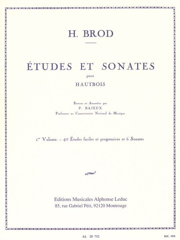 Cover: 9790046207525 | Etudes et Sonates Vol. 1 | Brod | Buch | Alphonse Leduc