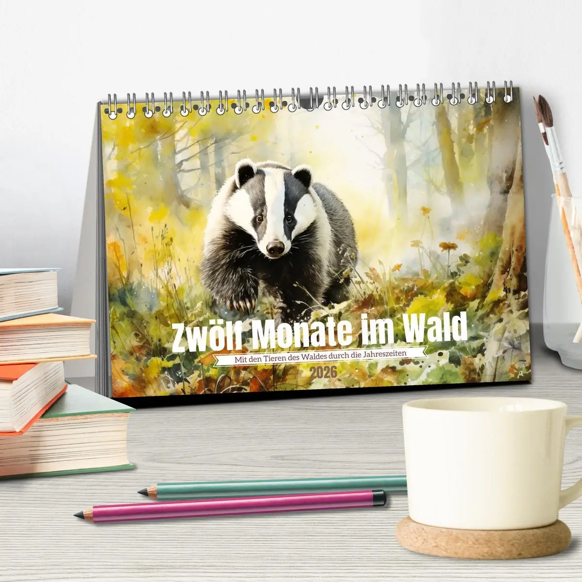 Bild: 9783457477625 | Zwölf Monate im Wald (Tischkalender 2026 DIN A5 quer), CALVENDO...