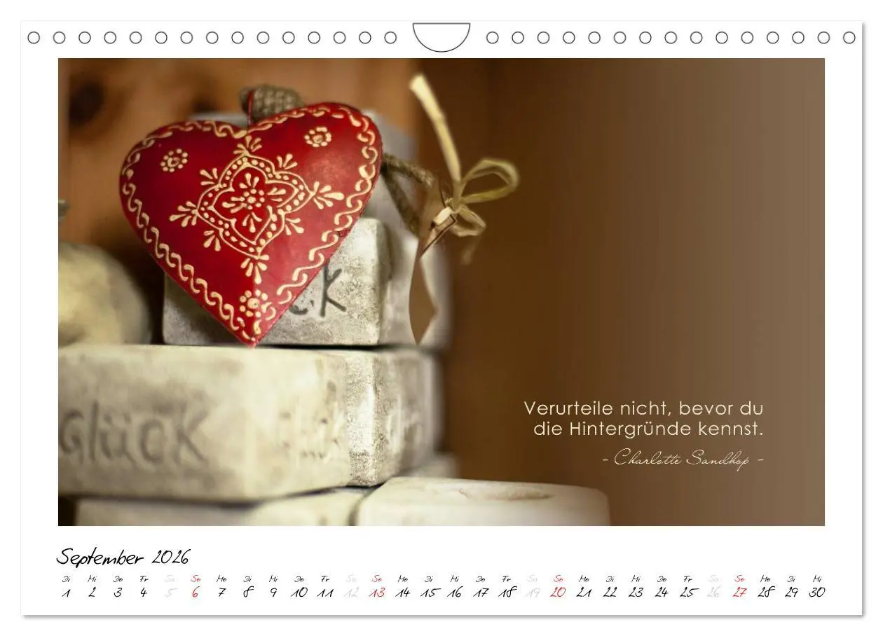 Bild: 9783516017625 | Mit guten Gedanken durch das Jahr (Wandkalender 2026 DIN A4 quer),...