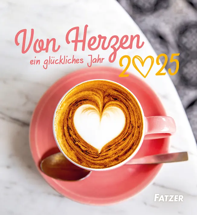 Cover: 9783866037625 | Von Herzen ein glückliches Jahr 2025 | Kleiner Tischkalender | Deutsch