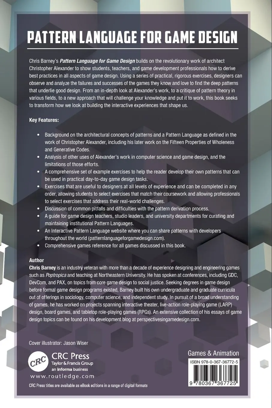 Rückseite: 9780367367725 | Pattern Language for Game Design | Christopher Barney | Taschenbuch
