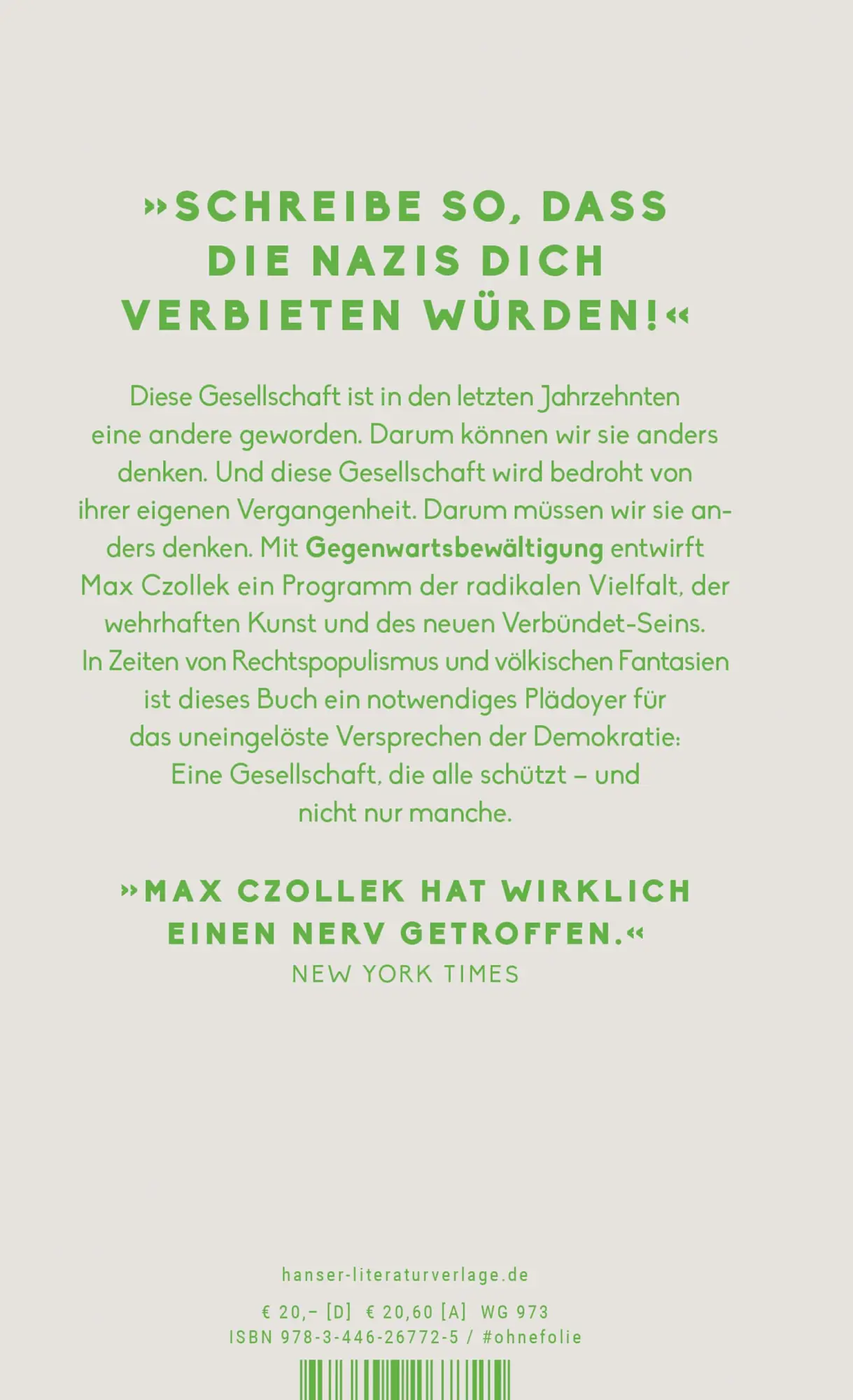 Bild: 9783446267725 | Gegenwartsbewältigung | Max Czollek | Buch | 208 S. | Deutsch | 2020