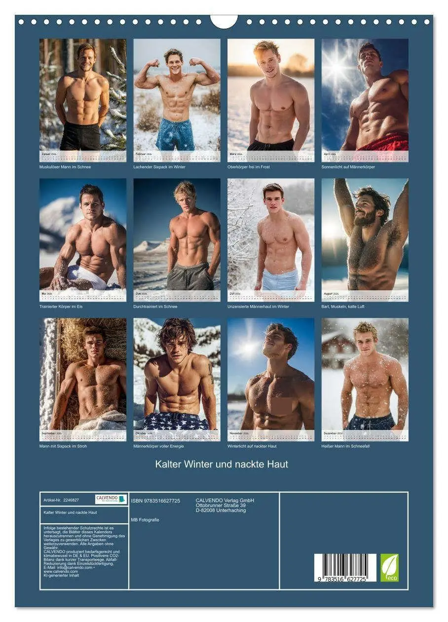 Bild: 9783516627725 | Kalter Winter und nackte Haut (Wandkalender 2026 DIN A3 hoch),...