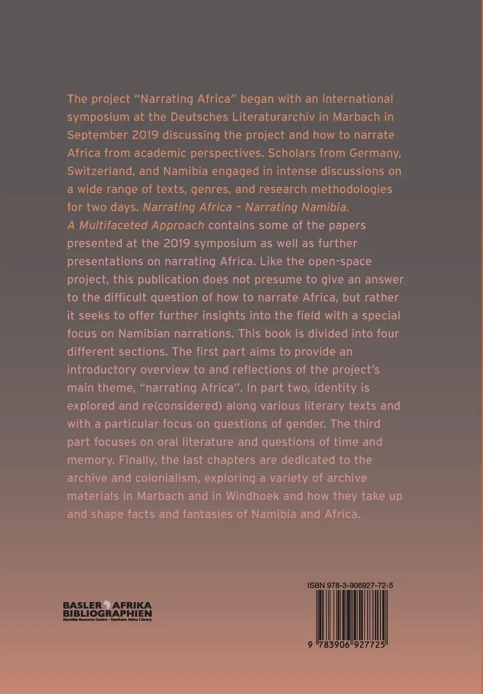 Rückseite: 9783906927725 | Narrating Africa - Narrating Namibia | A Multifaceted Approach | Buch