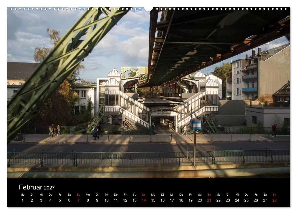 Bild: 9783569947825 | Die Wuppertaler Schwebebahn (hochwertiger Premium Wandkalender 2027...