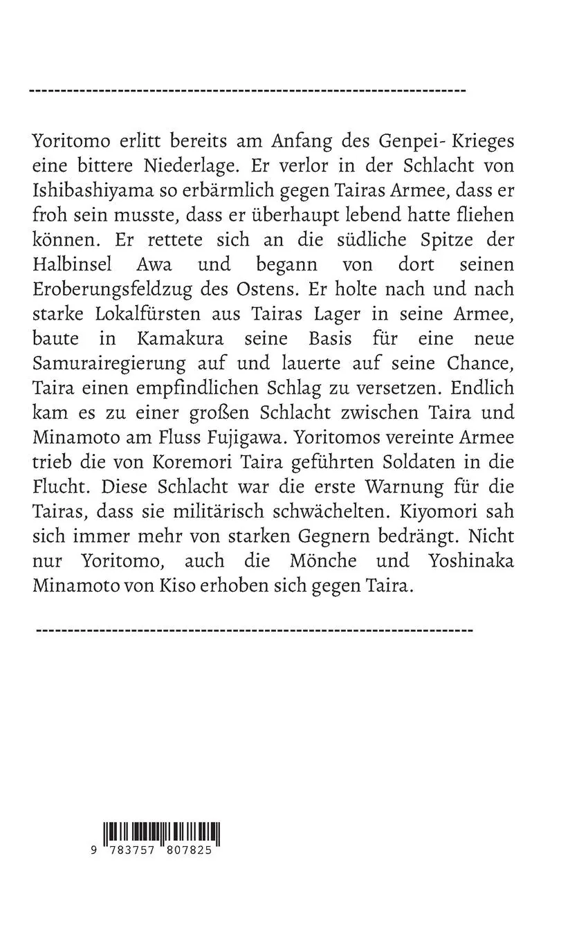 Rückseite: 9783757807825 | Die Geschichte von Taira (9) | Neue Interpretation | Eiji Yoshikawa