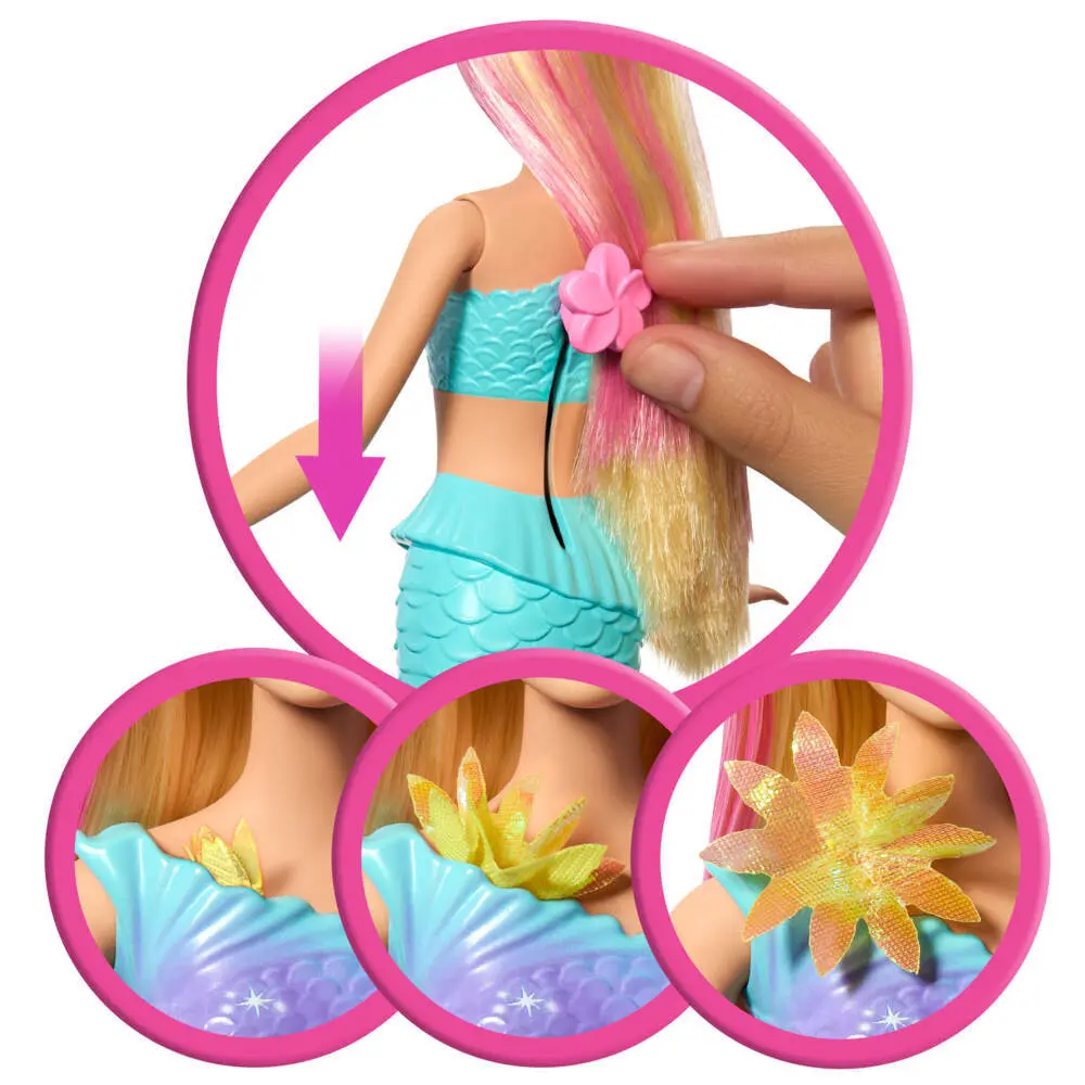 Bild: 194735287925 | Barbie Meerjungfrau mit magischen Blüten blond | Blister | JDM72