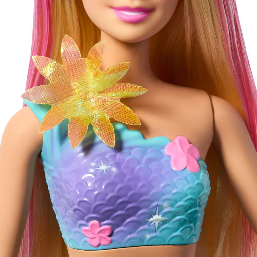 Bild: 194735287925 | Barbie Meerjungfrau mit magischen Blüten blond | Blister | JDM72
