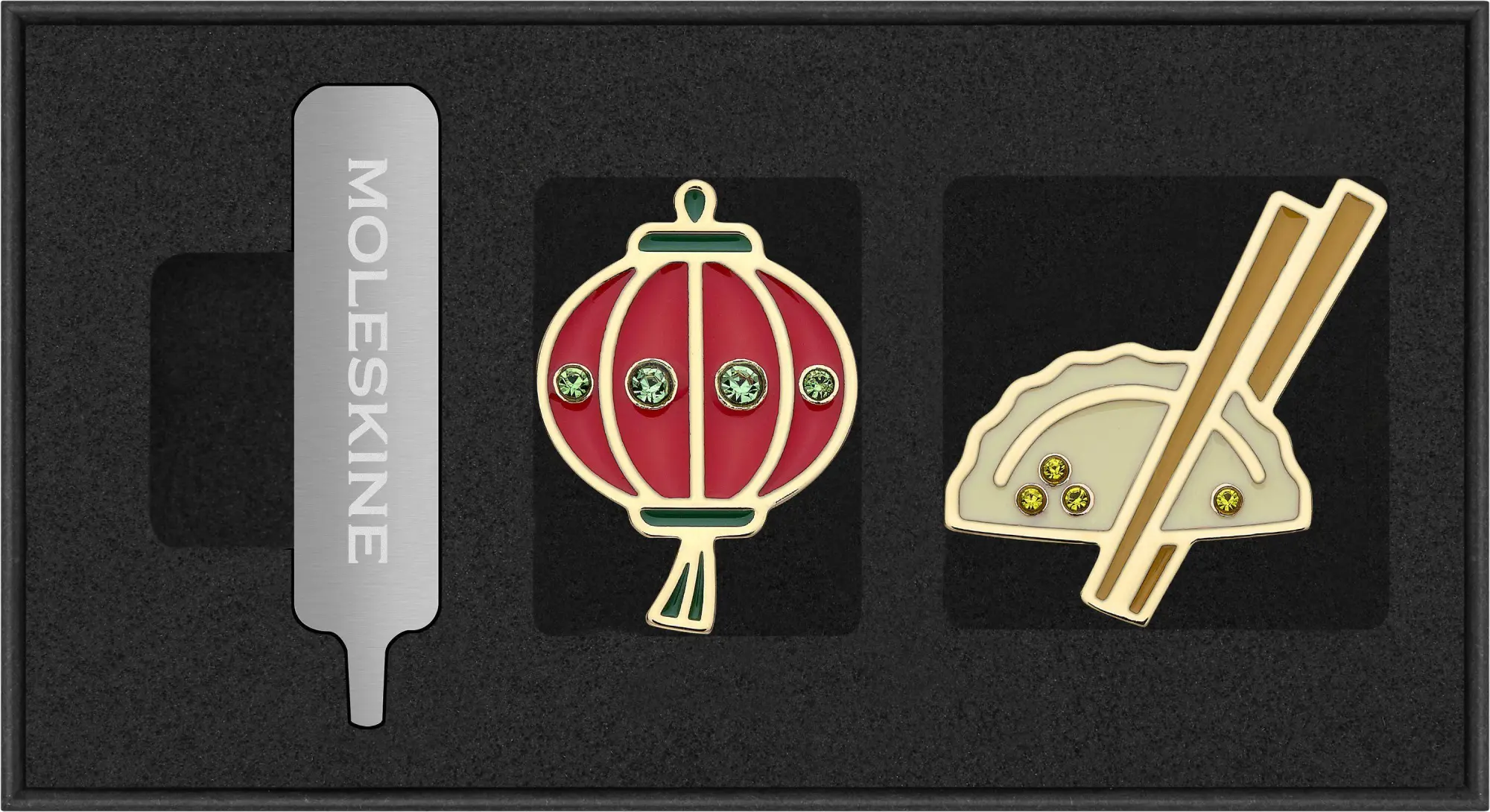 Moleskine Country Pins China (2er-Set), Laterne + Dumpling