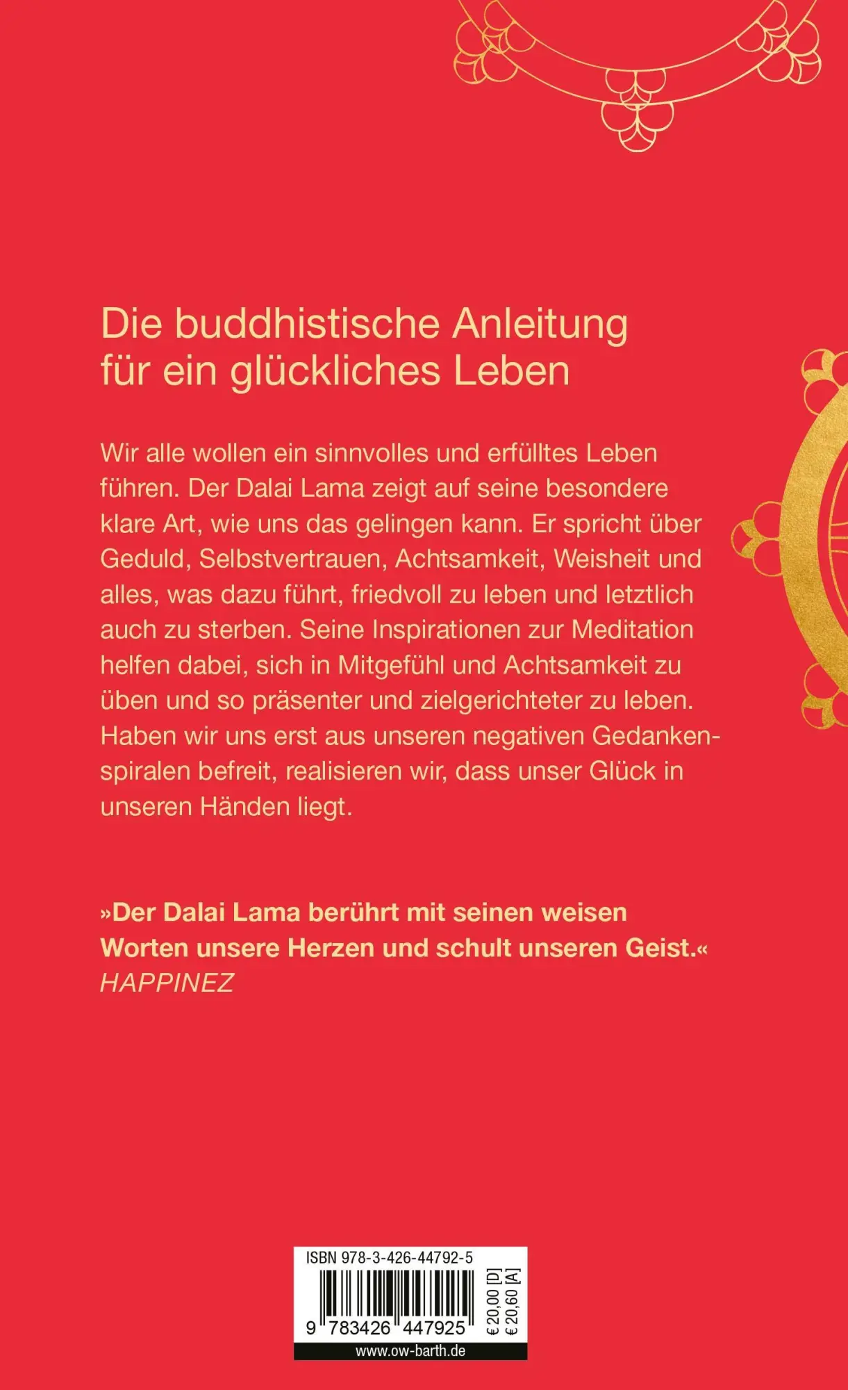 Rückseite: 9783426447925 | Dem Leben einen Sinn geben | Dalai Lama | Buch | 256 S. | Deutsch