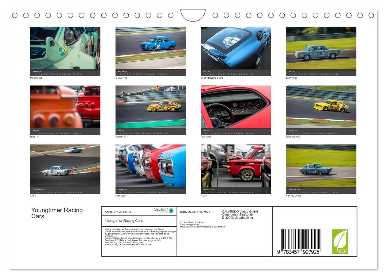 Bild: 9783457997925 | Youngtimer Racing Cars (Wandkalender 2026 DIN A4 quer), CALVENDO...