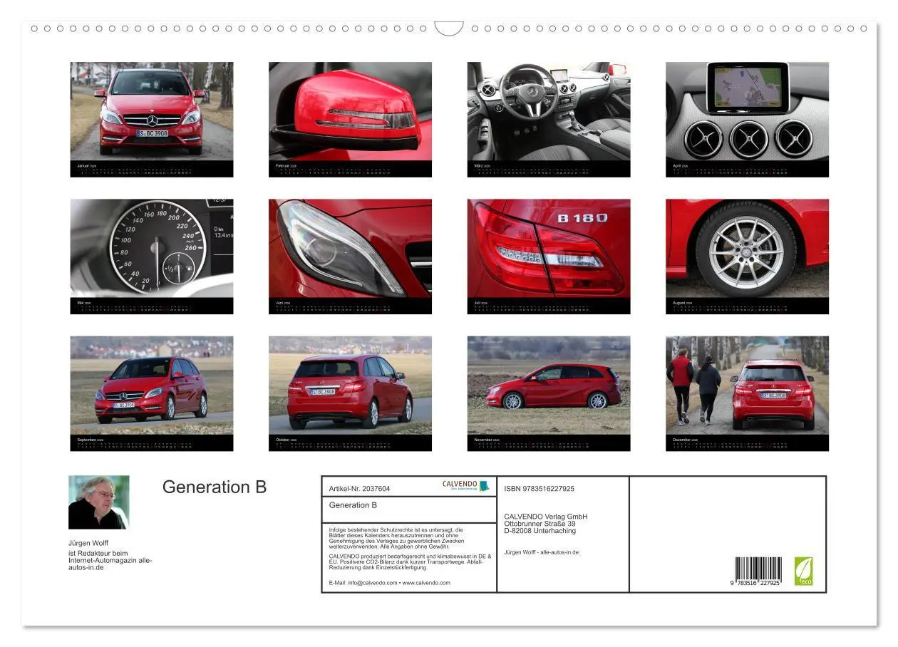 Bild: 9783516227925 | Generation B (Wandkalender 2026 DIN A2 quer), CALVENDO Monatskalender