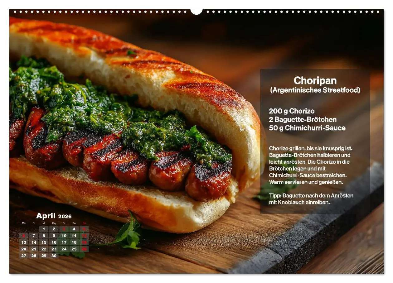 Bild: 9783457338025 | Streetfood Kalender - Einfache Rezepte aus den Straßenküchen der...