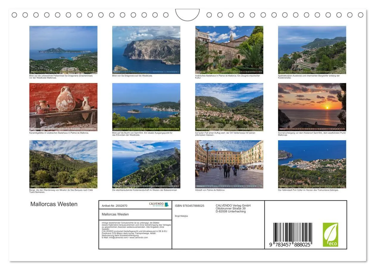 Bild: 9783457888025 | Mallorcas Westen (Wandkalender 2026 DIN A4 quer), CALVENDO...