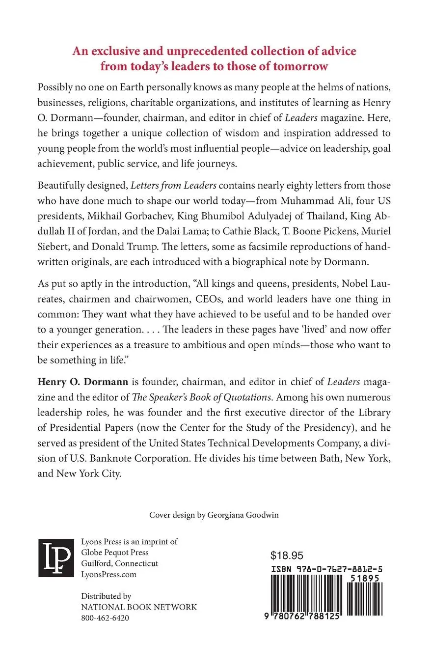 Rückseite: 9780762788125 | Letters from Leaders | Henry Dormann | Taschenbuch | Englisch | 2013