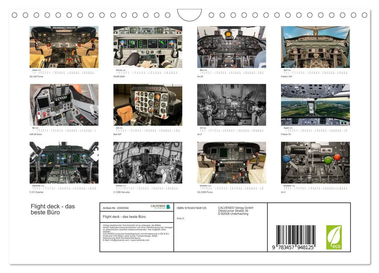 Bild: 9783457948125 | Flight deck - das beste Büro (Wandkalender 2026 DIN A4 quer),...