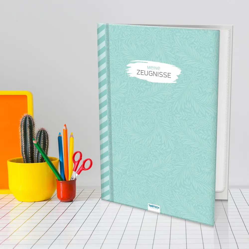 Bild: 4251901508225 | Trötsch Zeugnismappe A4 wattiert Floral | Trötsch Verlag GmbH &amp; Co.KG