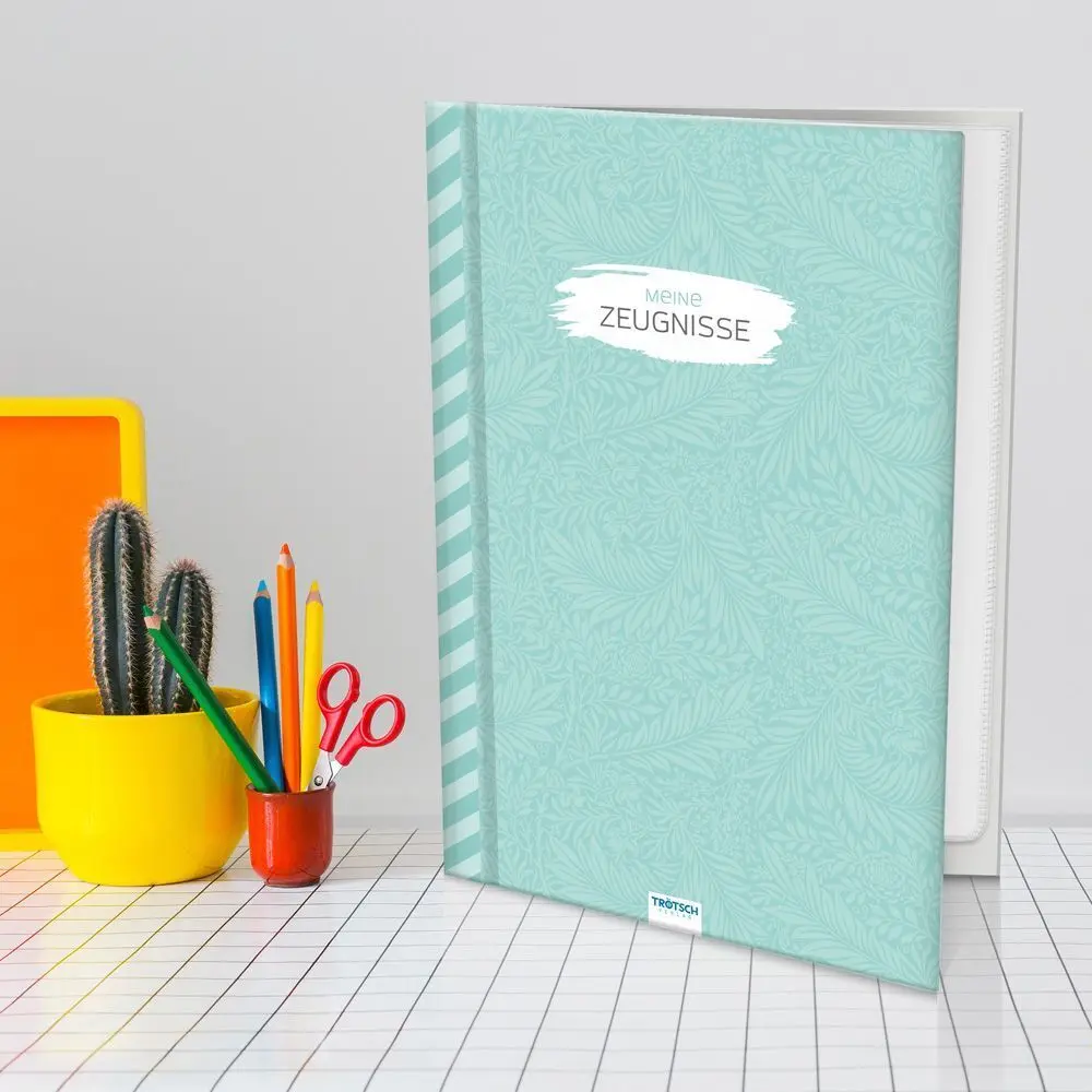 Bild: 4251901508225 | Trötsch Zeugnismappe A4 wattiert Floral | Trötsch Verlag GmbH &amp; Co.KG