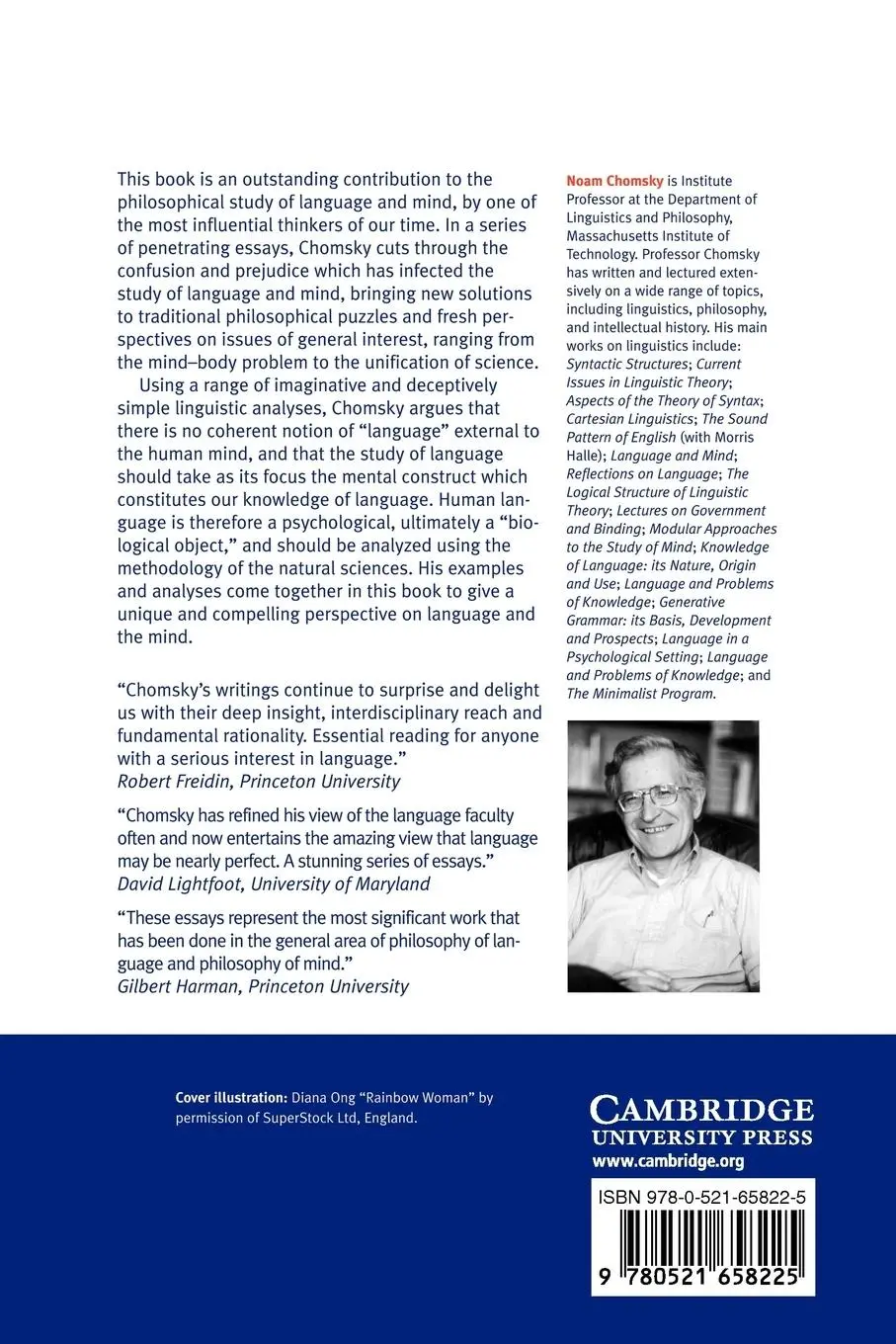 Rückseite: 9780521658225 | New Horizons in the Study of Language and Mind | Noam Chomsky | Buch