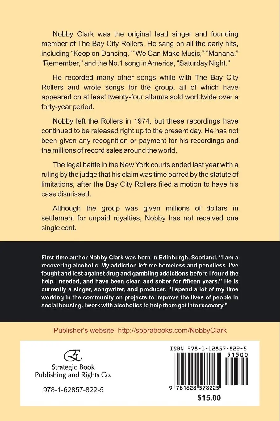 Rückseite: 9781628578225 | The Lost Roller | The Autobiography of Nobby Clark | Nobby Clark