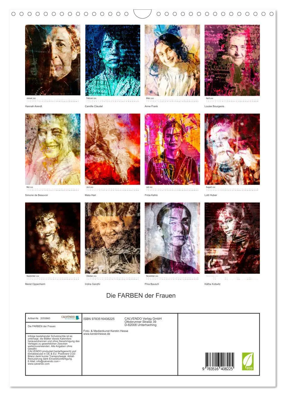Bild: 9783516408225 | Die FARBEN der Frauen (Wandkalender 2026 DIN A3 hoch), CALVENDO...
