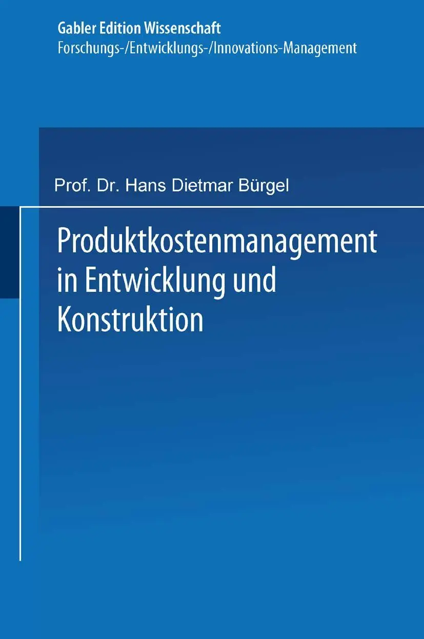 Cover: 9783824468225 | Produktkostenmanagement in Entwicklung und Konstruktion | Binder