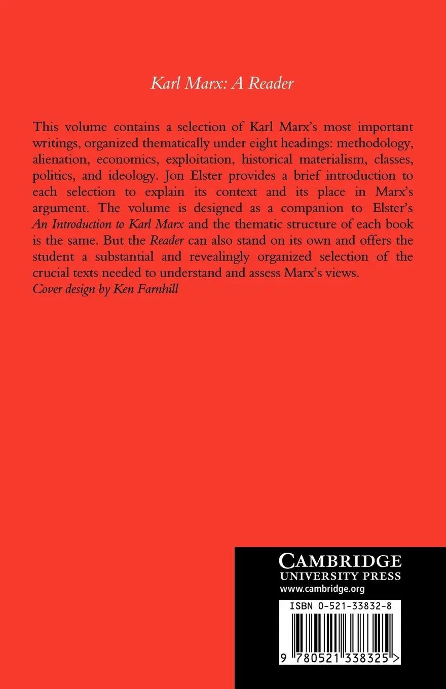 Rückseite: 9780521338325 | Karl Marx | A Reader | Karl Marx | Taschenbuch | Englisch | 2006
