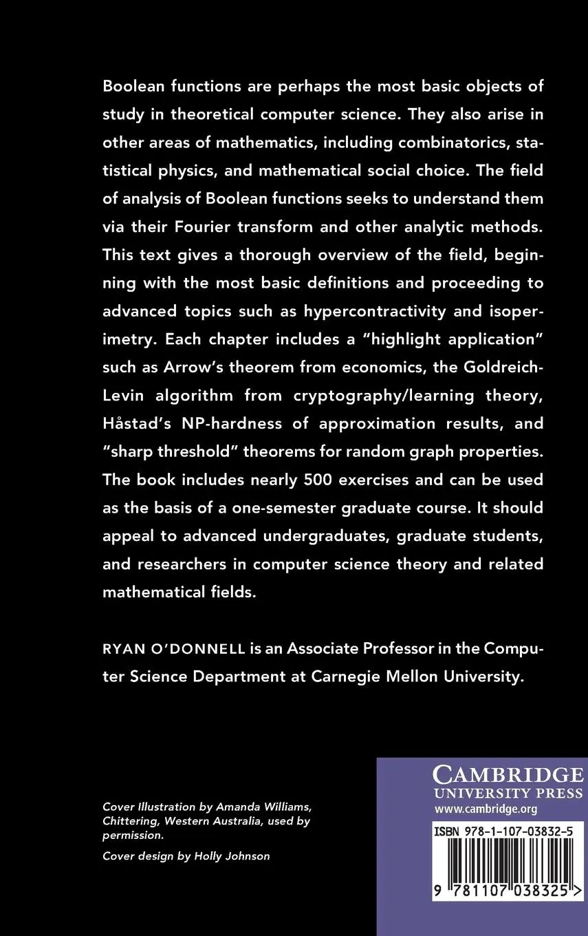 Rückseite: 9781107038325 | Analysis of Boolean Functions | Ryan O'Donnell | Buch | Englisch