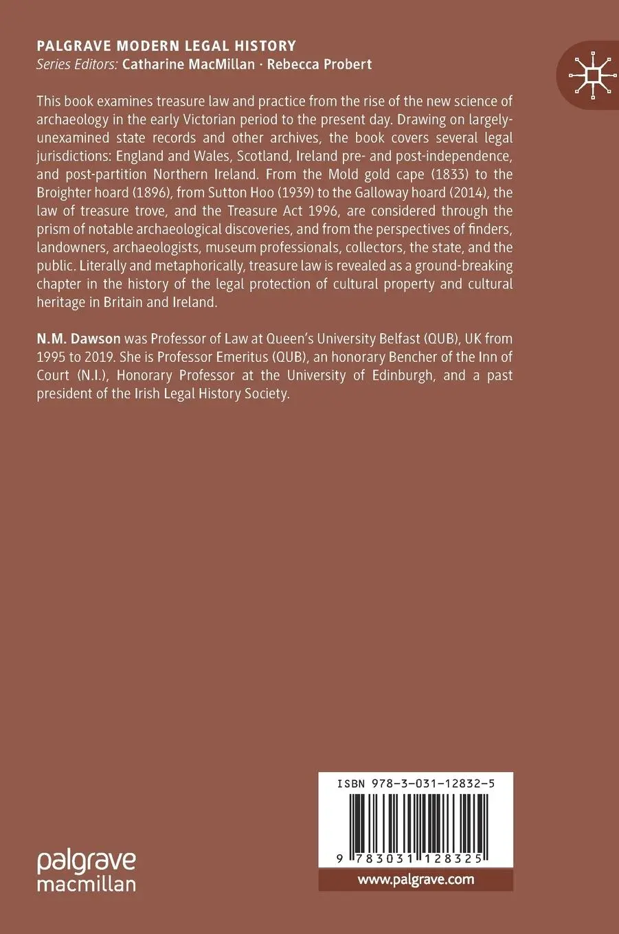 Rückseite: 9783031128325 | A Modern Legal History of Treasure | N. M. Dawson | Buch | xxii | 2023