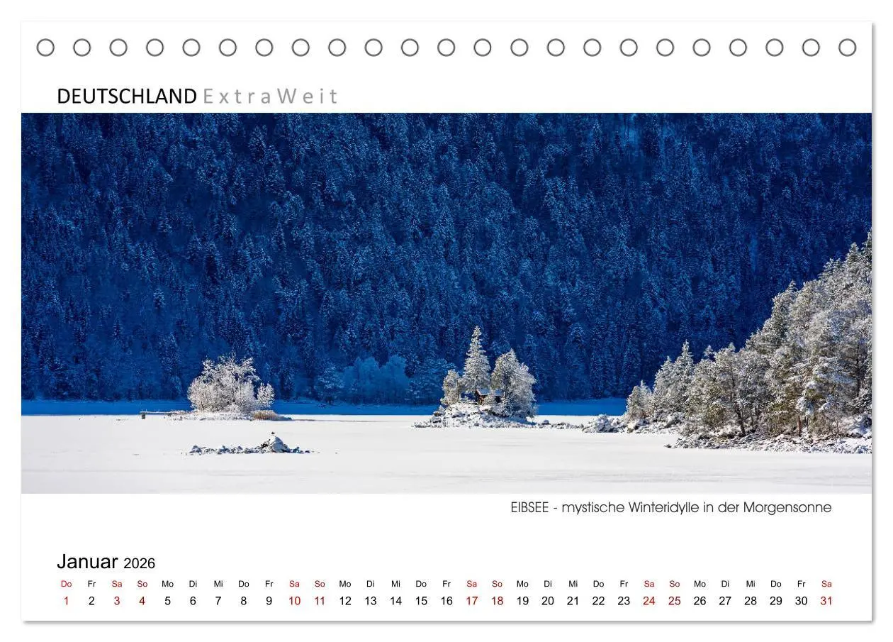 Bild: 9783457788325 | Weißblaue Impressionen vom Eibsee (Tischkalender 2026 DIN A5 quer),...