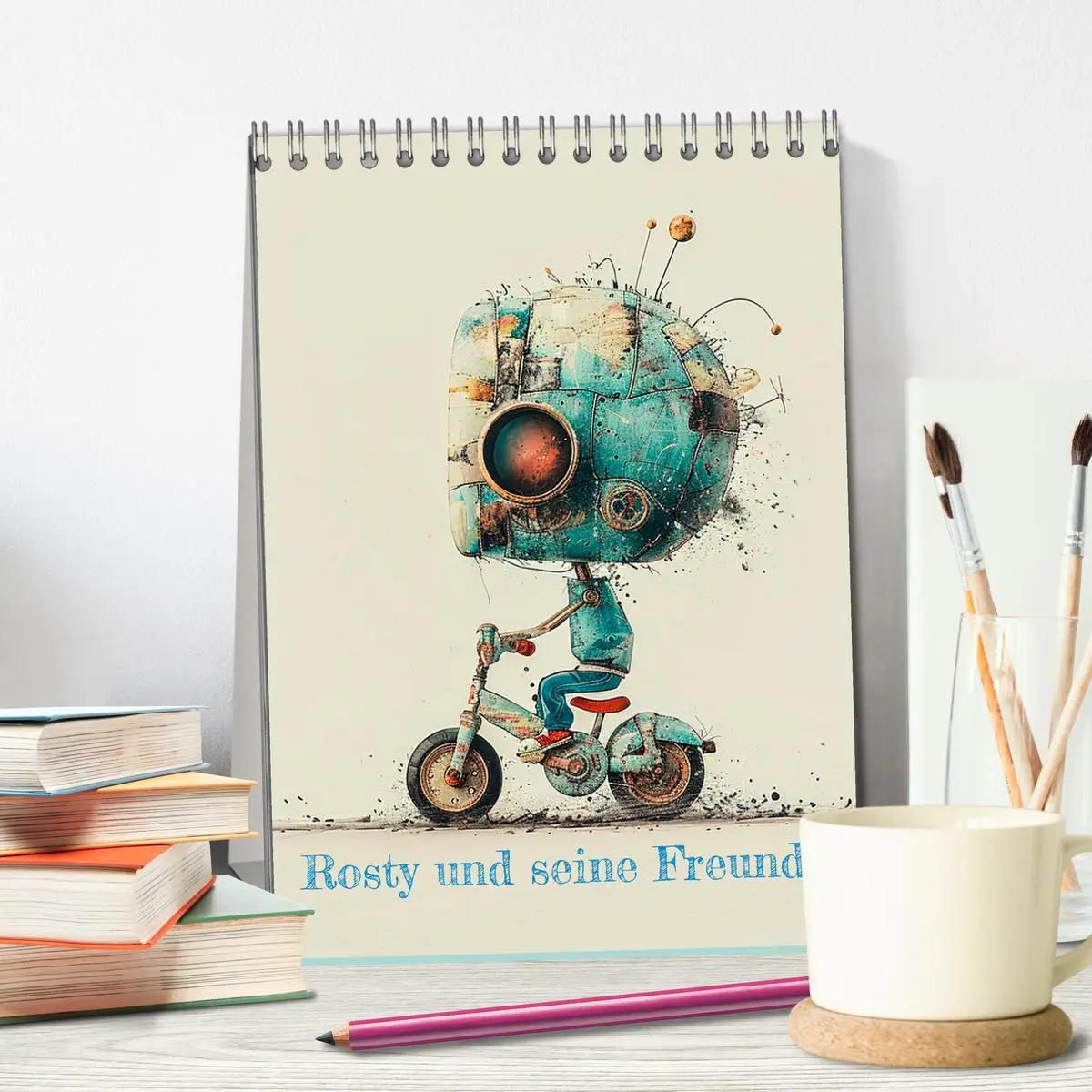 Bild: 9783516258325 | Rosty und seine Freunde (Tischkalender 2026 DIN A5 hoch), CALVENDO...
