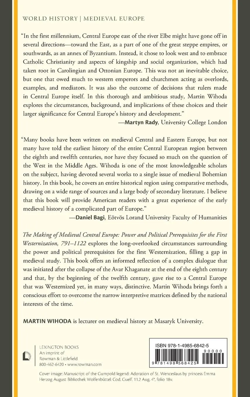 Rückseite: 9781498568425 | The Making of Medieval Central Europe | Martin Wihoda | Buch | 2024