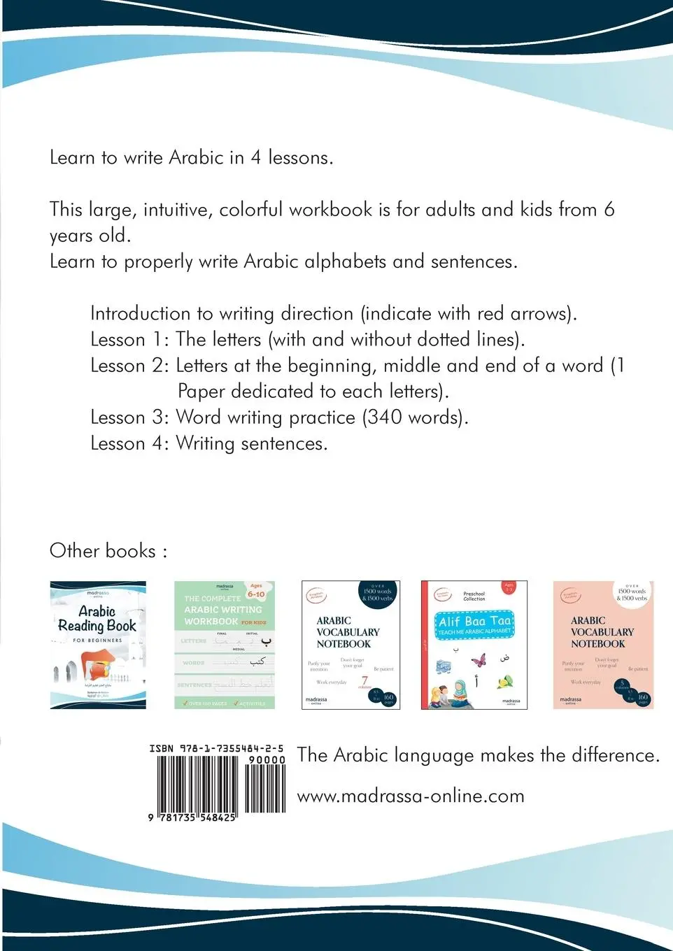 Rückseite: 9781735548425 | Arabic Writing Workbook | Soulayman de Kerdoret | Taschenbuch | 2020
