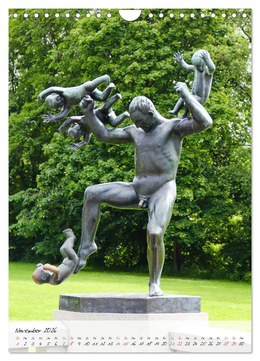 Bild: 9783516488425 | Vigeland (Wandkalender 2026 DIN A4 hoch), CALVENDO Monatskalender
