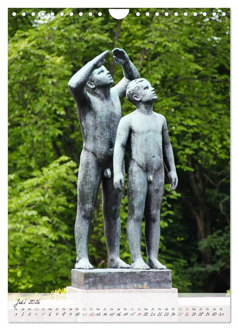 Bild: 9783516488425 | Vigeland (Wandkalender 2026 DIN A4 hoch), CALVENDO Monatskalender