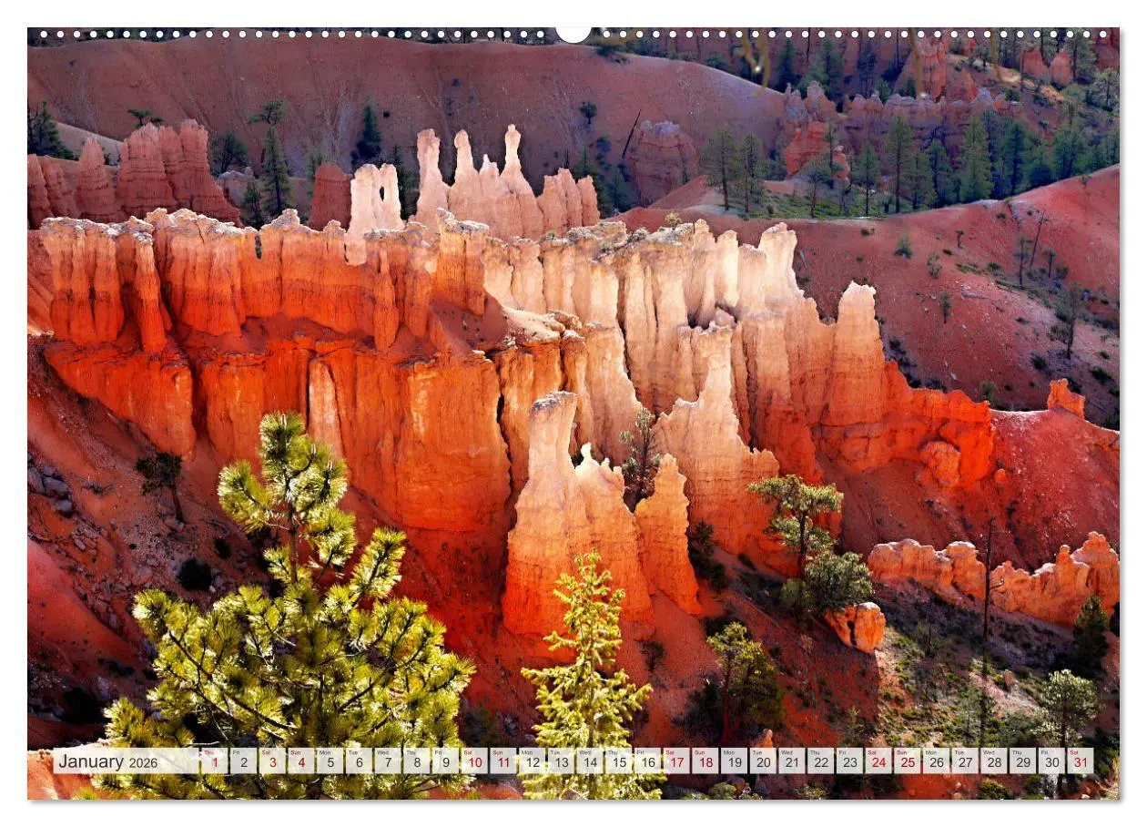 Bild: 9783516548525 | Bryce Canyon, Sunrise and Sunset points (Wall Calendar 2026 DIN A2...