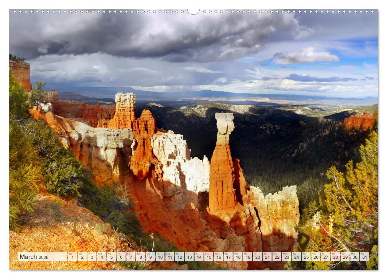 Bild: 9783516548525 | Bryce Canyon, Sunrise and Sunset points (Wall Calendar 2026 DIN A2...