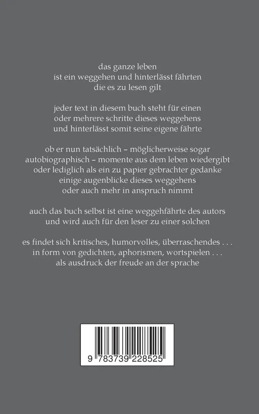 Rückseite: 9783739228525 | Die ungelesenen Weggehfährten | Martin Franz Neuberger | Taschenbuch